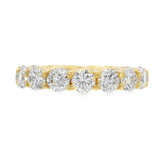 14K Yellow Gold - Diamond Eternity Band - J37617