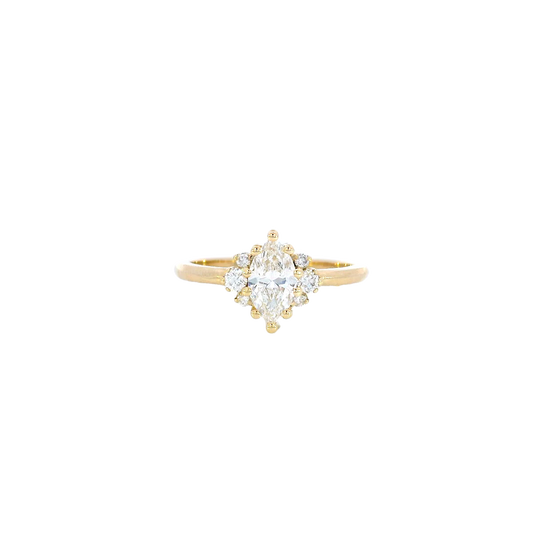 14 kt yellow gold Marquise ring - J37665