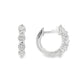 18K White gold hoop earrings set with round brilliant diamonds - item J37694, ABC Jewelry Co. 