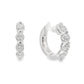 18K White gold hoop earrings set with round brilliant diamonds - item J37694, ABC Jewelry Co. 