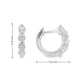 18K White gold hoop earrings set with round brilliant diamonds - item J37694, ABC Jewelry Co. 