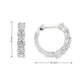 18K White gold hoop earrings set with round brilliant diamonds - item J37695, ABC Jewelry Co. 