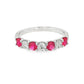 18K White gold band set with alternating diamonds and rubies. Item J37709 - ABC Jewelry Co. 