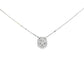 18K White gold diamond cluster pendant set with round brilliant diamonds. Item J37717 - ABC Jewelry Co. 