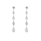 18K White gold dangle earrings featuring diamonds of assorted shapes. Item J37723 - ABC Jewelry Co