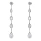18K White Gold - Diamond Dangle Earrings - J37723