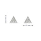 18K White gold cluster earrings with round brilliant diamonds set in a triangle mounting. Item J37725 - ABC Jewelry Co