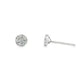 18K White gold earrings with a cluster of round brilliant diamonds. Item J37727 - ABC Jewelry Co.