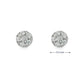 18K White gold earrings with a cluster of round brilliant diamonds. Item J37727 - ABC Jewelry Co.