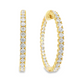 18K Yellow Gold - Diamond Hoop Earrings - J37731