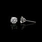 14K White gold stud earrings set with round brilliant diamonds. Item J37751 - ABC Jewelry Co.