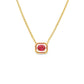 14K Yellow Gold - Ruby Necklace - J37780