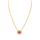 14K Yellow Gold - Ruby Necklace - J37780