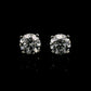 14K White gold stud earrings set with round brilliant diamonds. Item J37810 - ABC Jewelry Co.