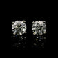 14K White gold stud earrings set with round brilliant diamonds. Item J37811 - ABC Jewelry Co.