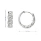 14K White Gold - Milgrain Diamond Hoop Earrings - J37822