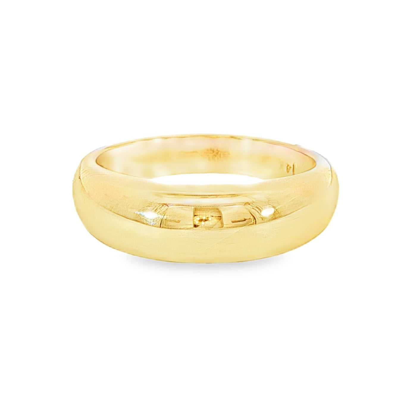 14K Yellow gold dome ring. Item J37834 - ABC Jewelry Co. 
