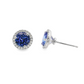 14K White Gold - Tanzanite & Diamond Earrings - J37858