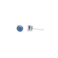 14K White gold stud earrings set with round blue sapphires. Item J37904 - ABC Jewelry