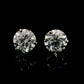 14K White gold studs set with round brilliant diamonds. Item J37908 - ABC Jewelry Co. 