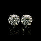 14K White gold studs set with round brilliant diamonds. Item J37909 - ABC Jewelry Co. 