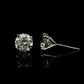14K White gold studs set with round brilliant diamonds. Item J37909 - ABC Jewelry Co. 