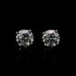 14K White gold stud earrings set with round brilliant diamonds. Item J37948 - ABC Jewelry Co. 