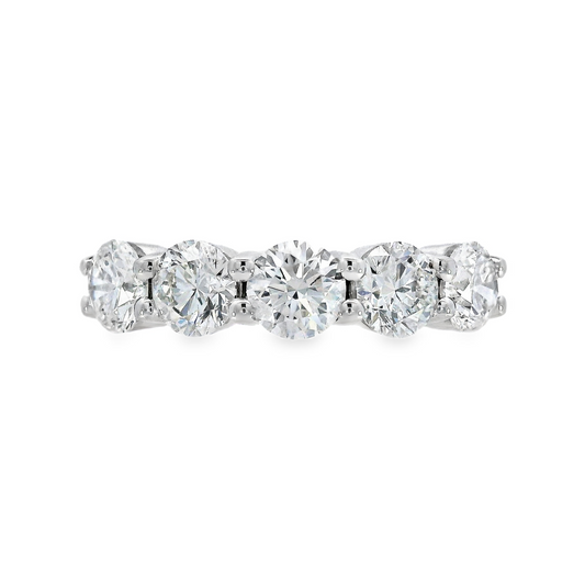14K White Gold - Diamond Band - J38033