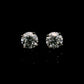14K White gold diamond stud earrings. Item J38131 - ABC Jewelry Co. 