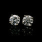 14K White gold studs set with round brilliant diamonds. Item J38143 - ABC Jewelry Co. 
