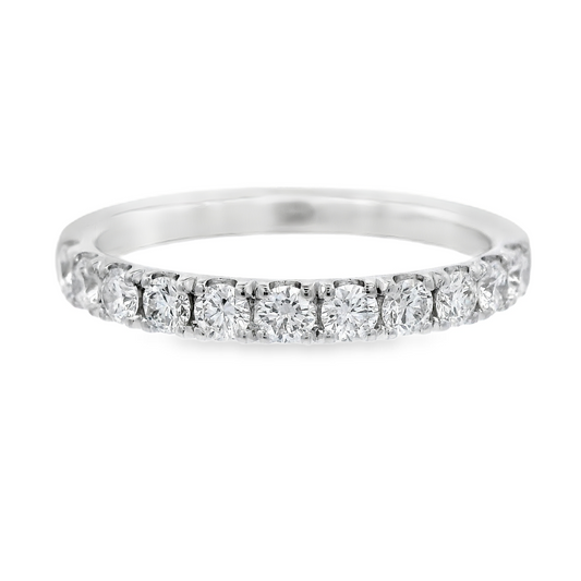 14K White Gold - Diamond Band - J38294