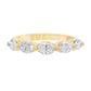 14K Yellow Gold - Oval Diamond Band - J38324