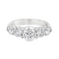 14K White Gold - Five Stone Diamond Band - J38445