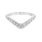 14K White gold curved diamond band set with round brilliant diamonds. Item J38574 - ABC Jewelry Co. 