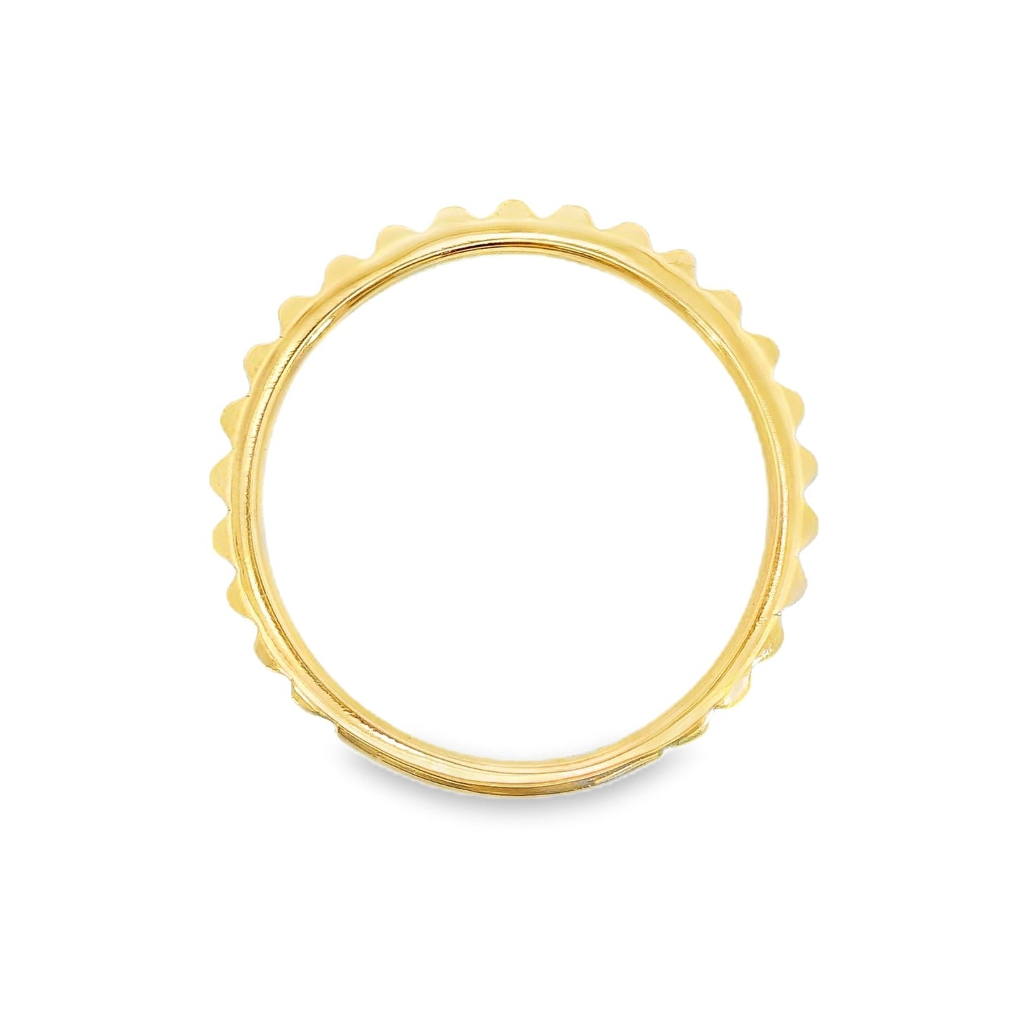 14K Yellow Gold - Pyramid Fashion Band - J38490