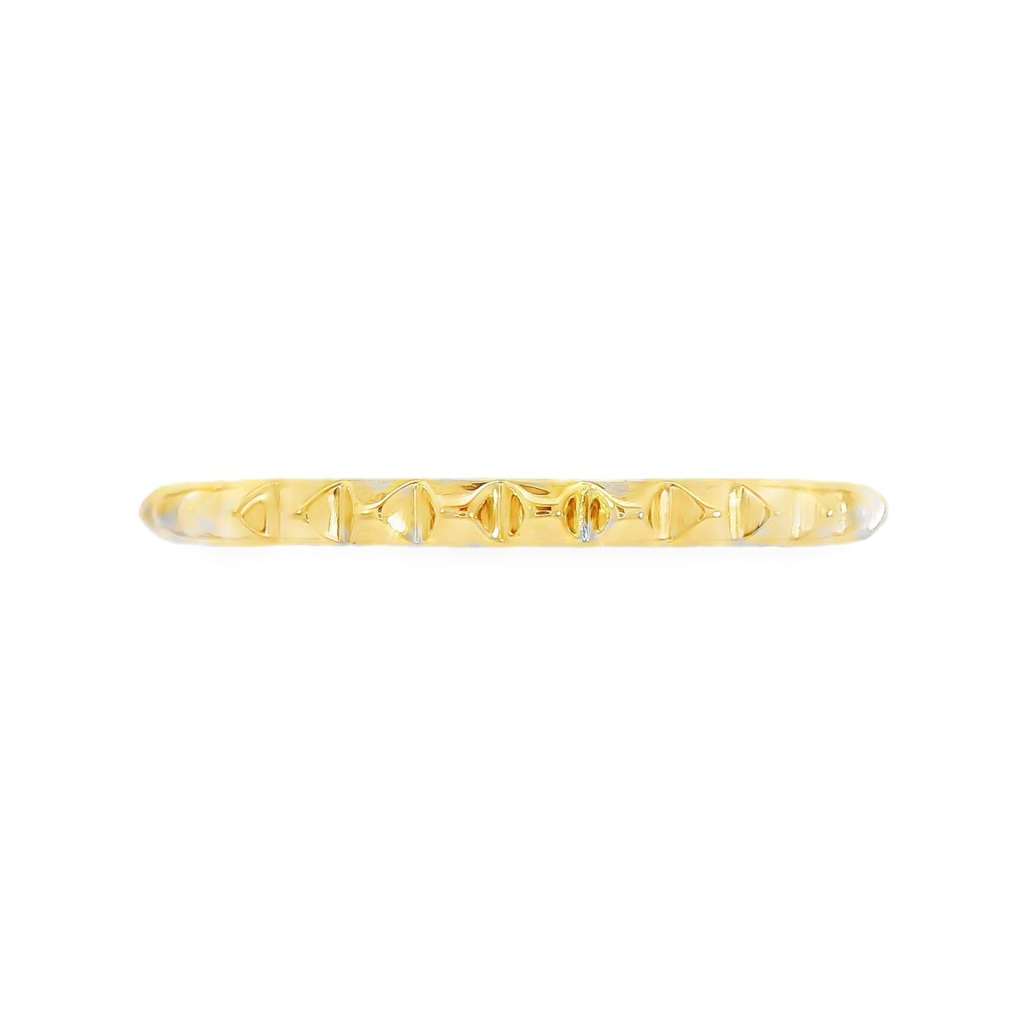 14K Yellow Gold - Pyramid Fashion Band - J38490