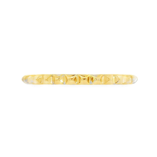 14K Yellow Gold - Pyramid Fashion Band - J38490