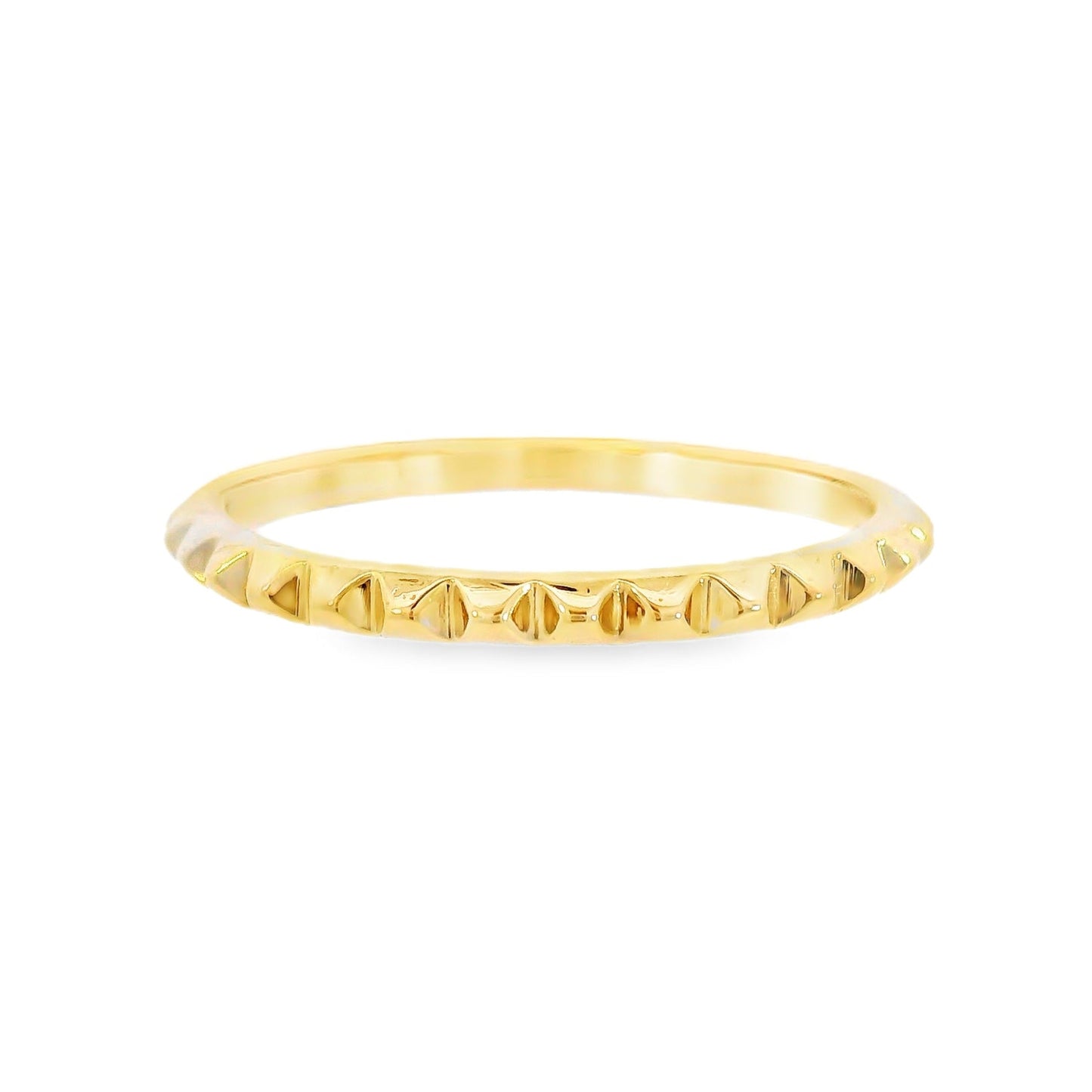 14K Yellow Gold - Pyramid Fashion Band - J38490