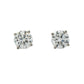 14K White gold studs with round brilliant diamonds. Item J38584 - ABC Jewelry Co. 