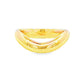 14K Yellow gold curved band. Item J38606 - ABC Jewelry Co