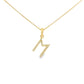 14K Yellow Gold - Diamond Set Initial Necklace - J38613