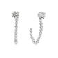 14K White gold earring jackets, hoop style, set with round brilliant diamonds. Item J38523 - ABC Jewelry Co. 