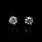 14K White gold stud earrings set with round brilliant diamonds. Item J38637 - ABC Jewelry Co. 