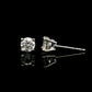 14K White gold stud earrings set with round brilliant diamonds. Item J37987 - ABC Jewelry Co. 