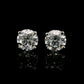 14K White gold studs set with round brilliant diamonds. Item J38704 - ABC Jewelry Co. 