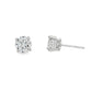 14K White gold diamond stud earrings. Item J38704 - ABC Jewelry Co.