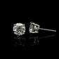 14K White gold studs set with round brilliant diamonds. Item J37908 - ABC Jewelry Co. 