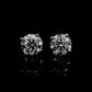 14K White gold studs set with round brilliant diamonds. Item J38705 - ABC Jewelry Co. 
