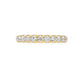 14K Yellow gold split prong diamond band set with round brilliant diamonds. Item J38735 - ABC Jewelry Co. 