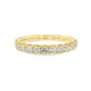 14K Yellow gold split prong diamond band set with round brilliant diamonds. Item J38735 - ABC Jewelry Co. 